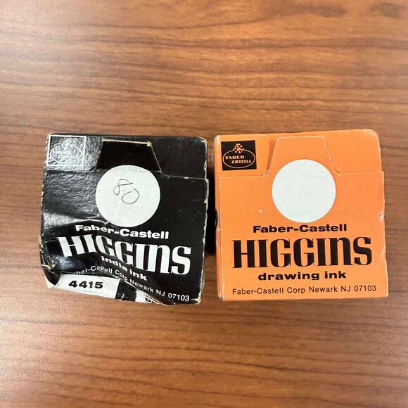 Faber Castell Higgins 2 Waterproof India Ink 4415 4065 Black 1 oz NOS Sealed Box - Picture 2 of 4